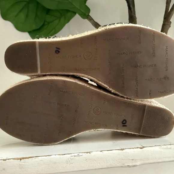 Marc Fisher Navy Blue Espadrilles with Ankle Strap - Picture 8 of 10